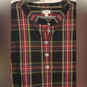 J Crew Holiday plaid top